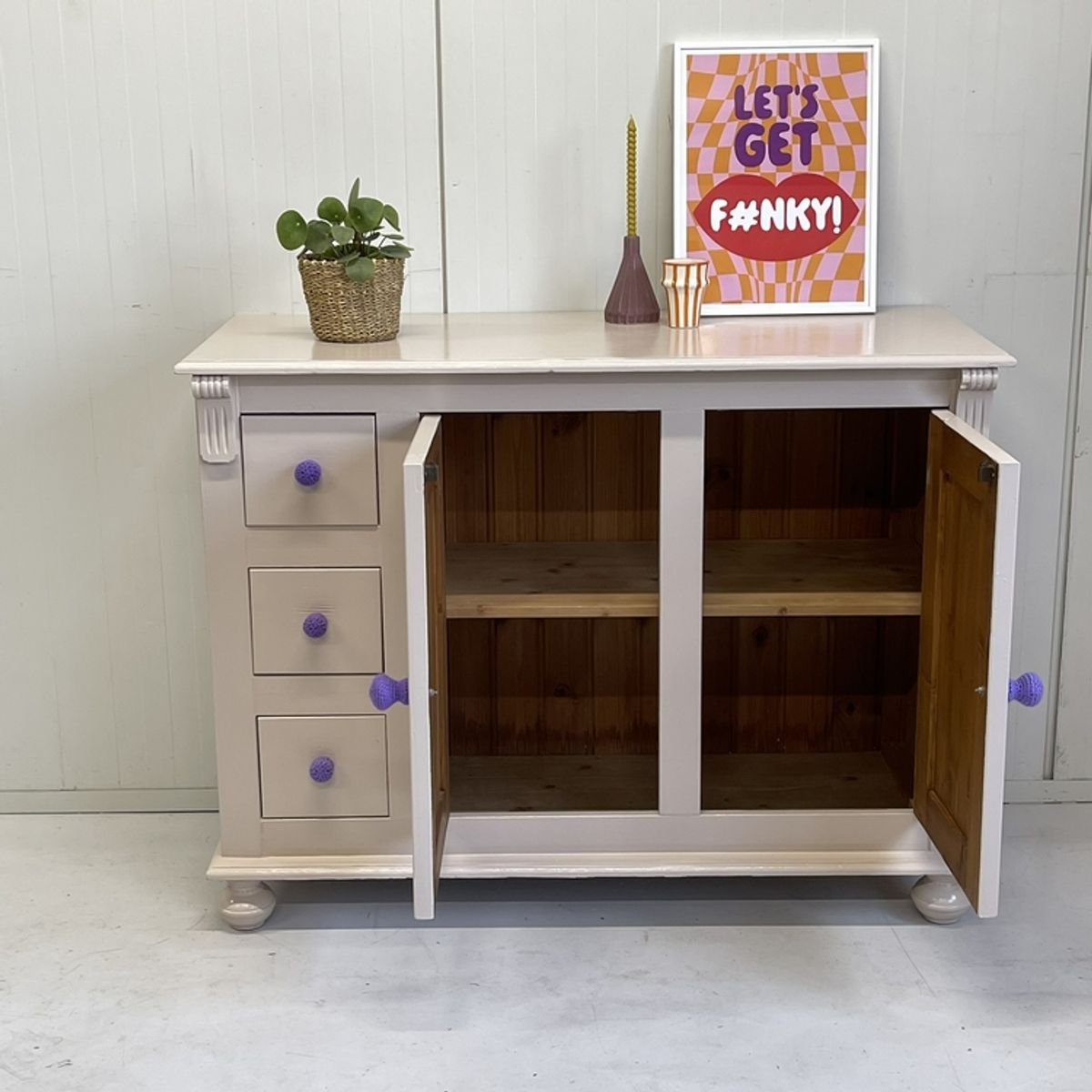 Restyle Commode/dressoir Zand & Paarse Hk Living Knop image 7