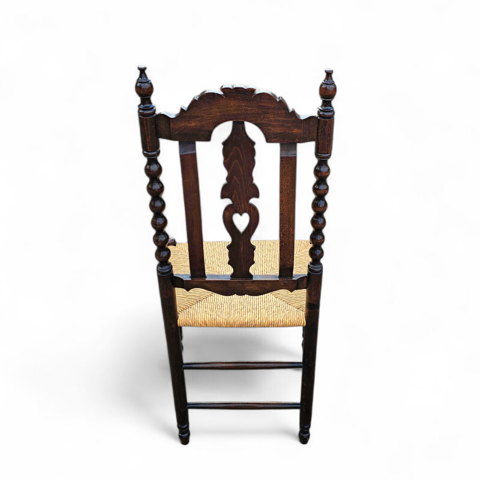 8 ( 2 X Armrest ) X Ornate Wood / Bobbin / Wicker Dining Chair / Studded Chairs image 3