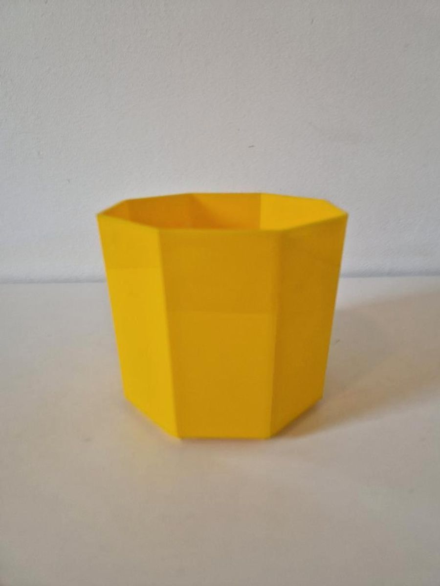 Jaren 70 Kunststof Vintage Bloempot Retro Pot Gele Bloempot image 3