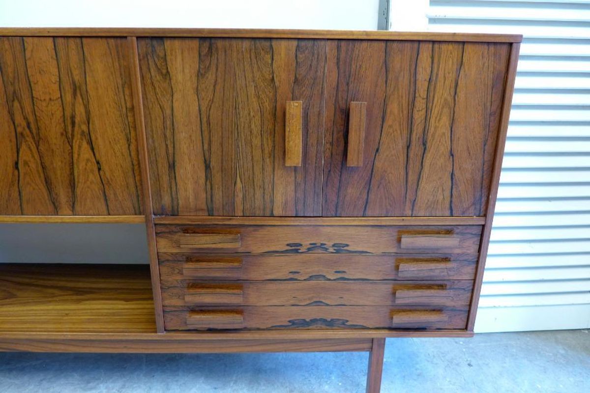 Prachtige Vintage Palissander Highboard Kast image 9
