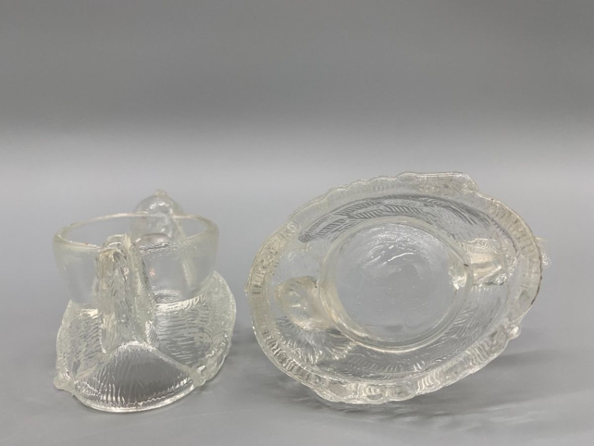 Set Vintage Persglas Eierdopjes Kip 2 Stuks image 9