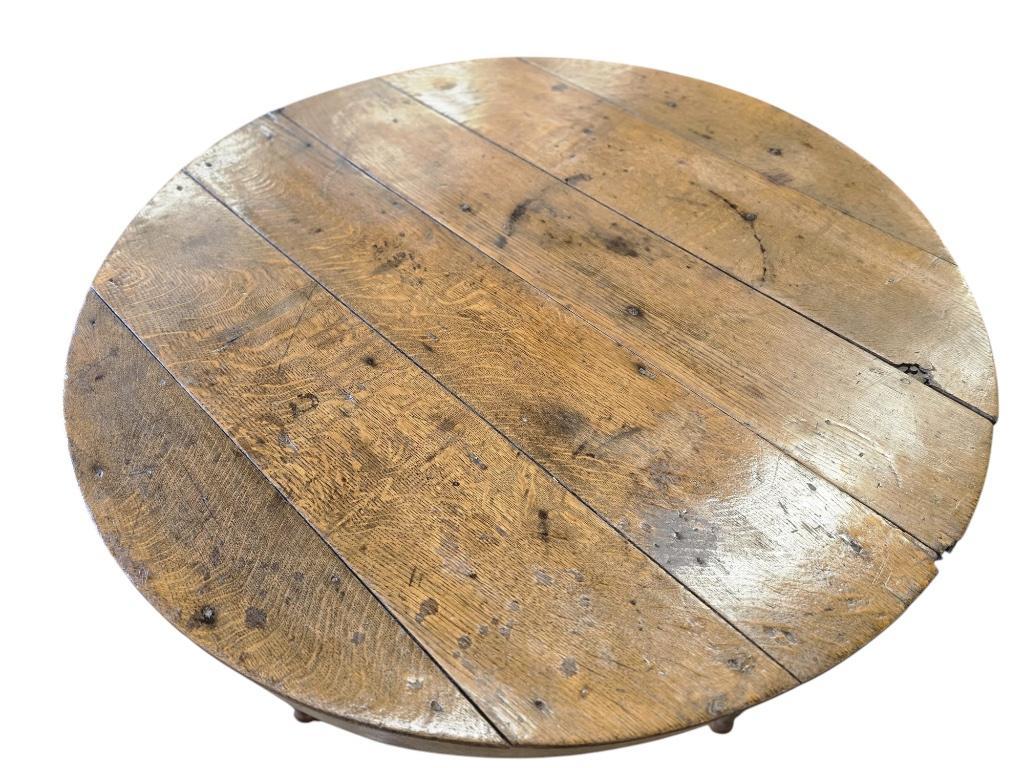 Brocante Houten Ronde Tafel / Consoletafel image 14