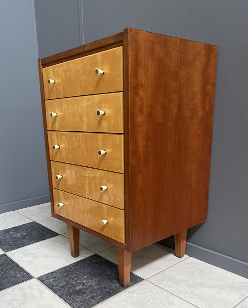 Chest Of Drawers In 2-tone Wood 1960s image 4