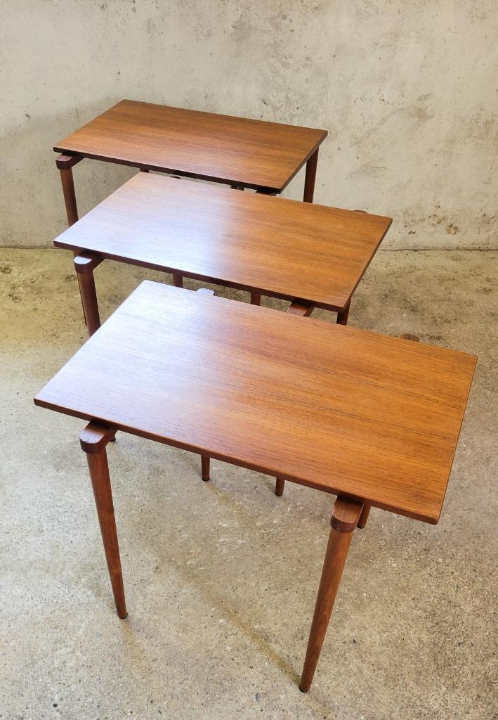Vintage Teakhouten Nesting Set Van Opal 1960 image 5
