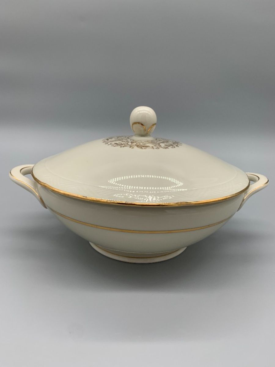 Dekschaal Terrine Bavaria Roomwit/goud image 3