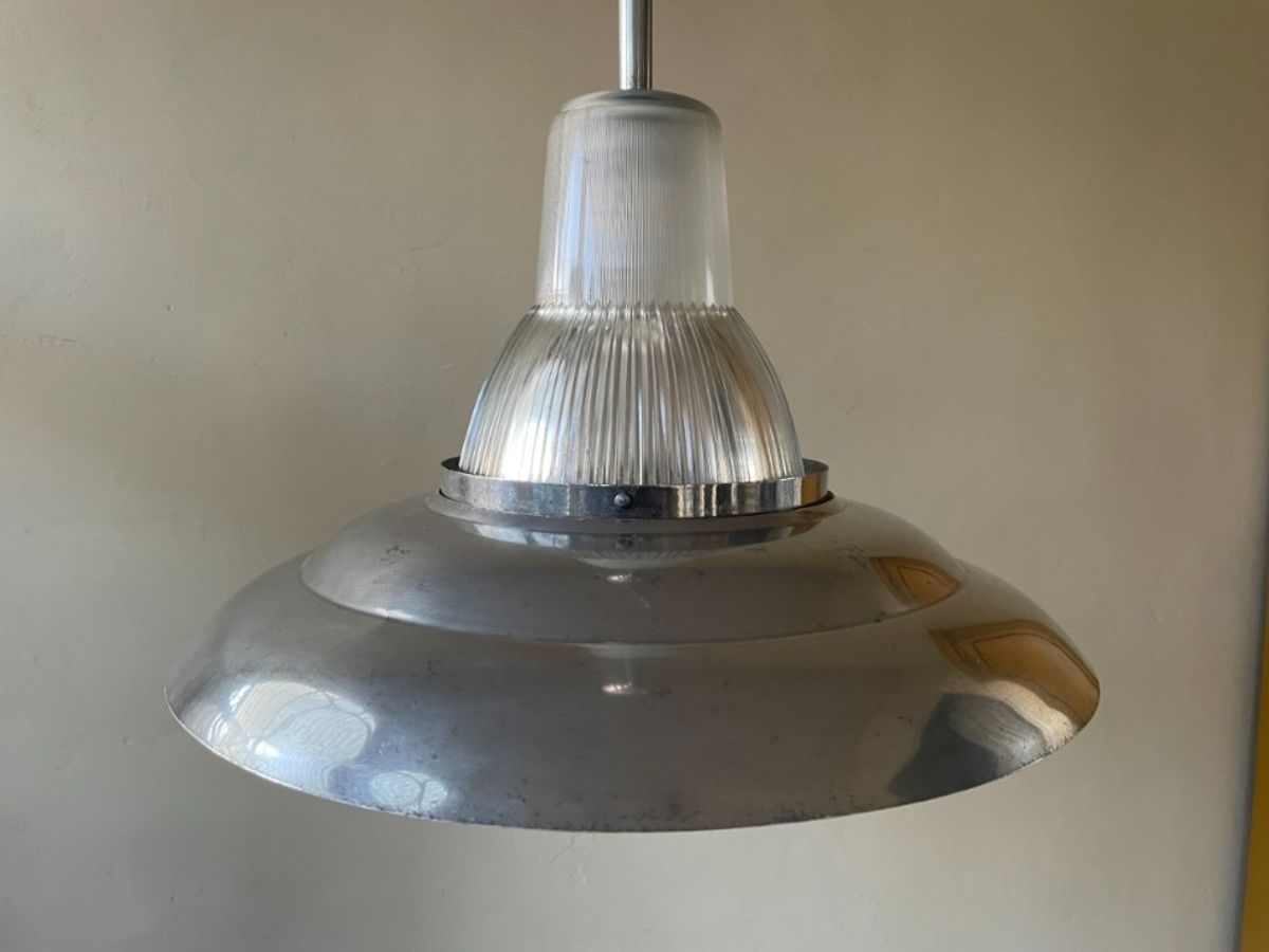 Vintage Lamp Hanglamp Fabriekslamp Frans image 5