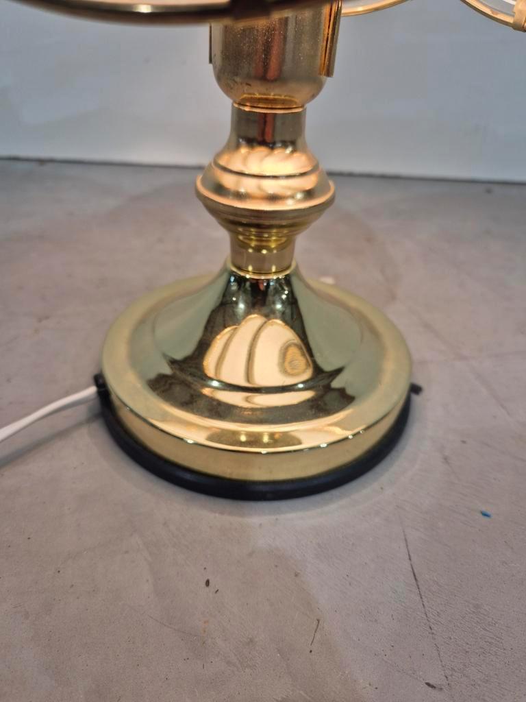 Hollywood Regency Tafel Lamp Met Gebogen Glas Vintage image 6