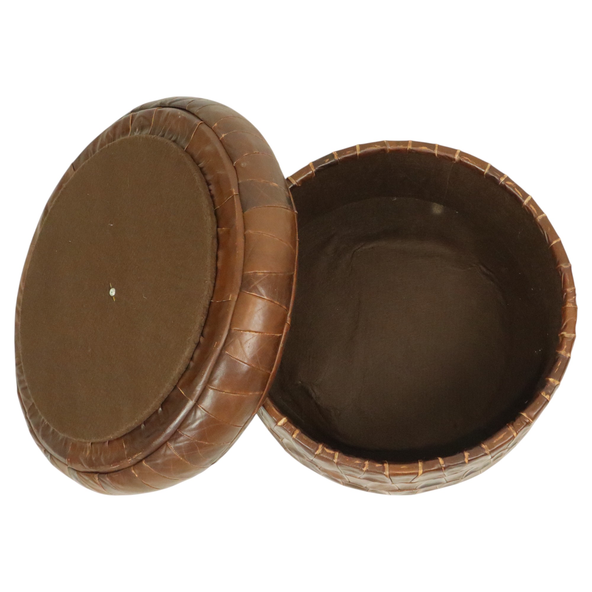 Design Mushroom Poef Opbergruimte De Sede Bruin Leer 57cm image 9