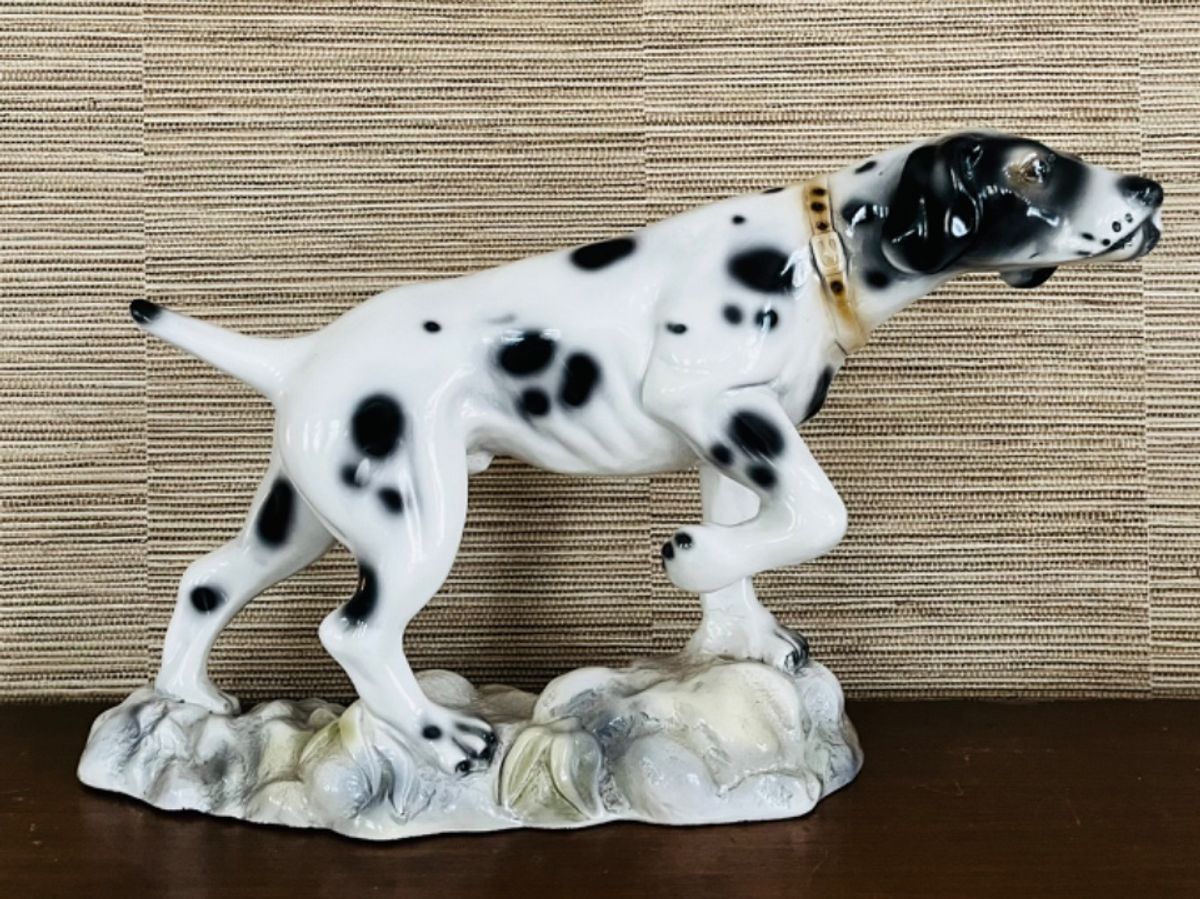Grote Vintage Pointer Jacht Hond Keramiek image 5