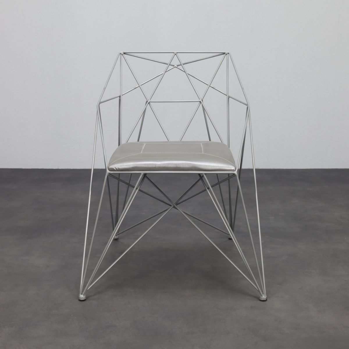 6x Geometric Wire Frame Dining Chairs, Rare image 7