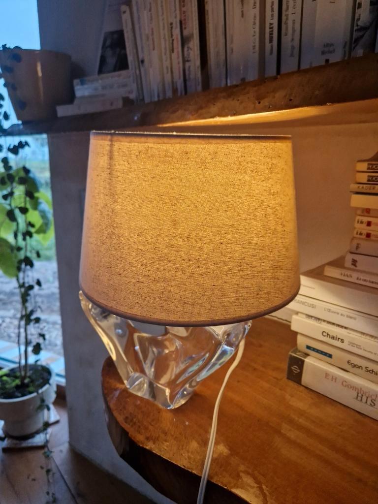 Vintage Tafel Lamp Kristal Daum Zeilboot Vintage Tafel Lamp image 6