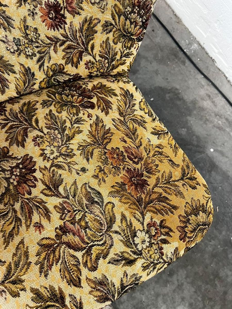 Vintage Gebloemde Cocktailstoel / Fauteuil / Eenzit image 6