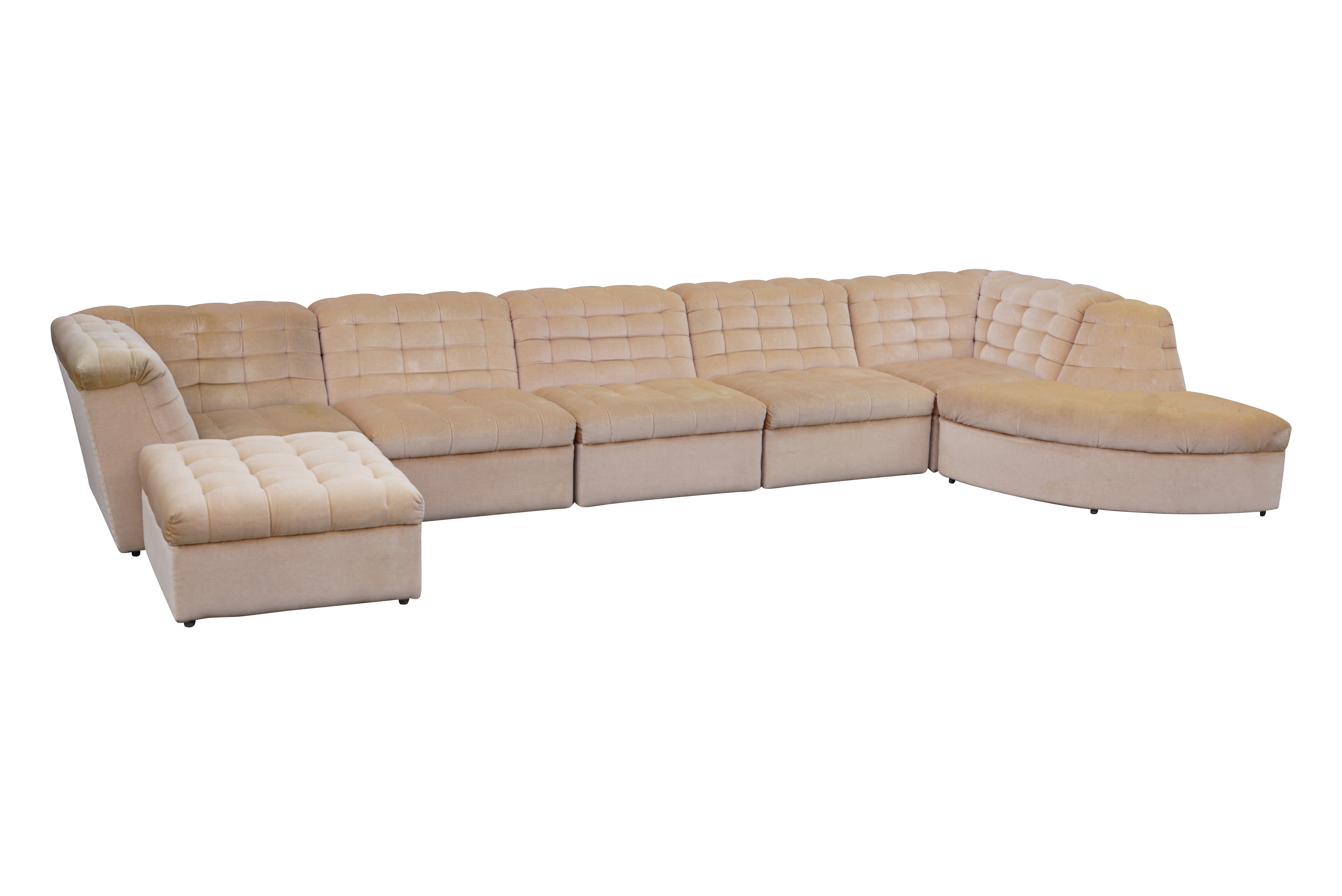 Vintage Laauser Modulaire Zitgroep Velours 6-zits image 12