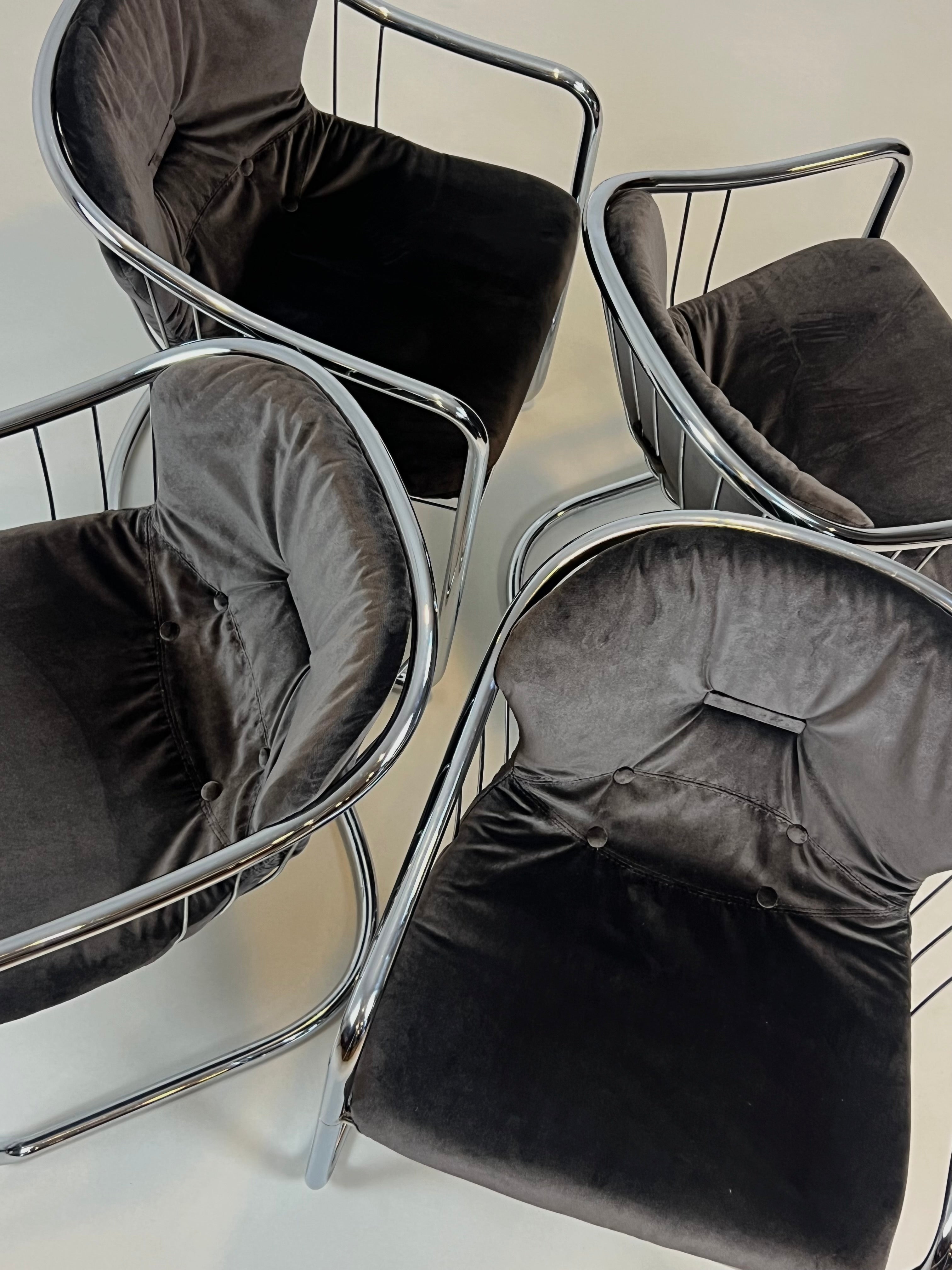 Set Of 4 Gastone Rinaldi Dining Chairs For Rima image 2