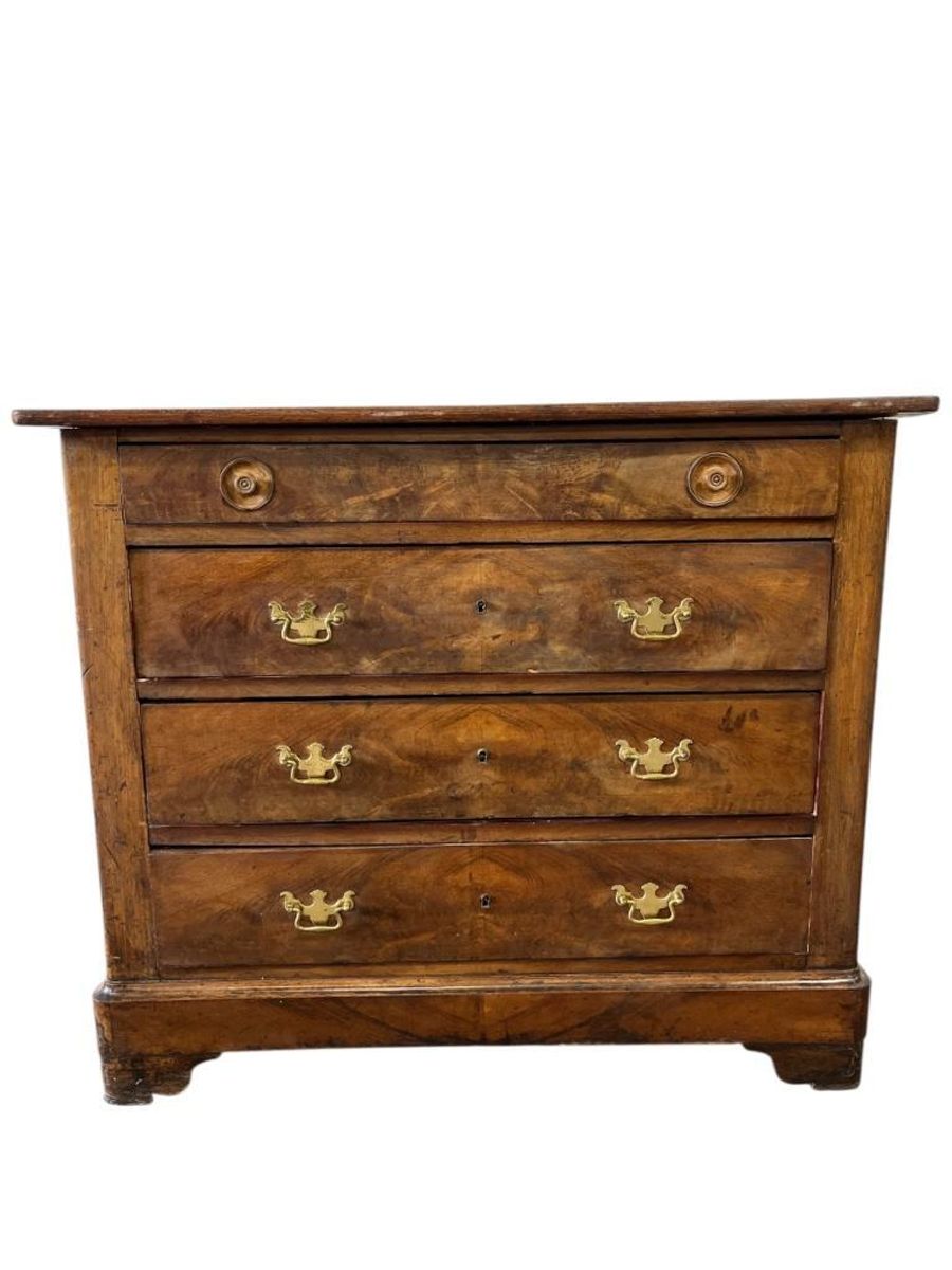 Vintage Houten Ladekast / Commode Met 'gouden' Handgrepen image 7
