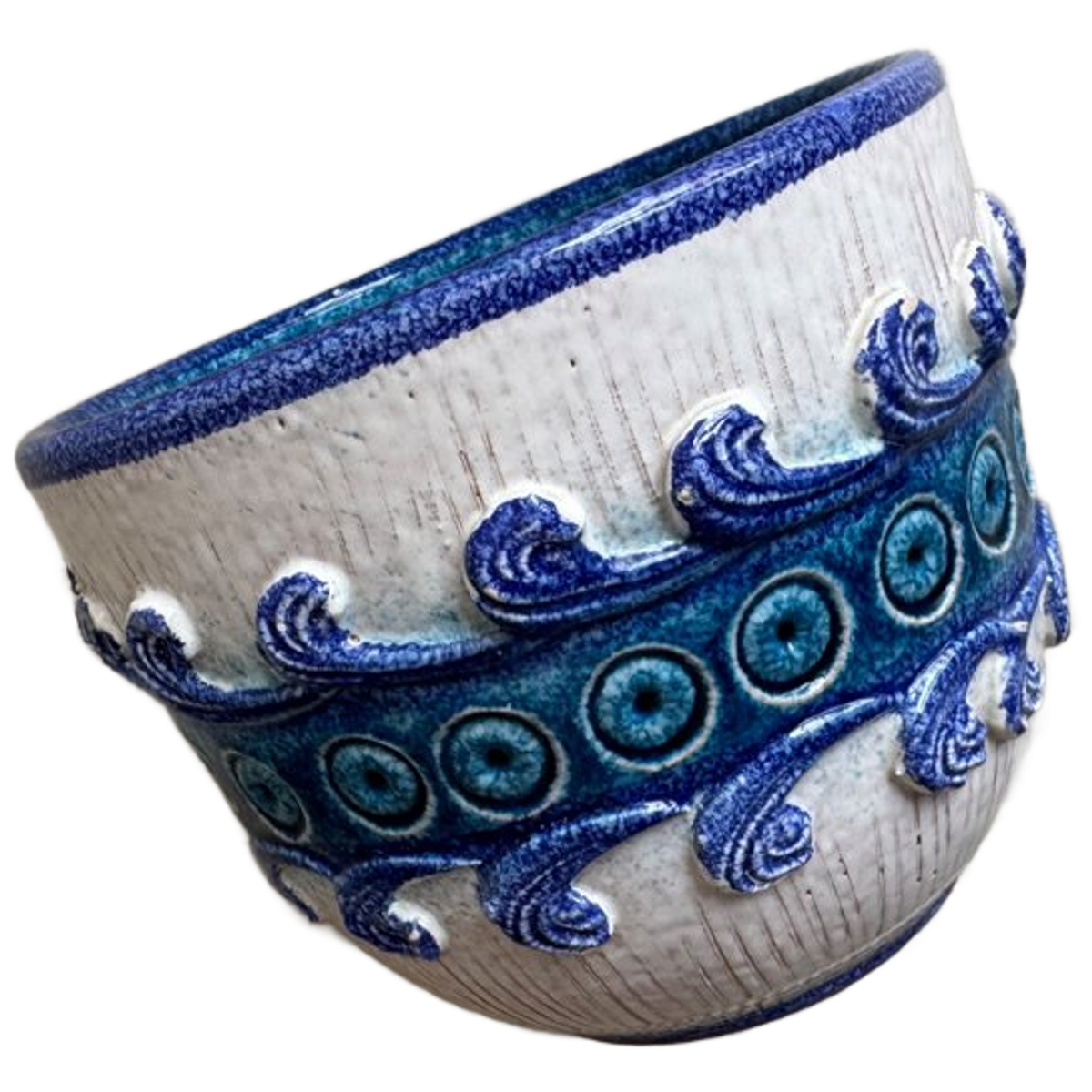 Vintage Keramiek Bloempot - Made In Italy - Fat Lava image 2