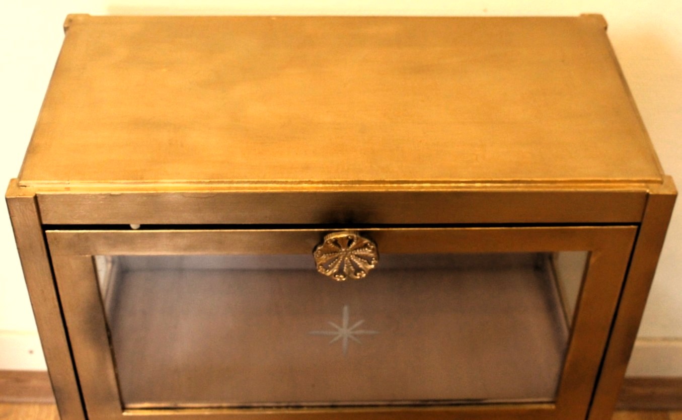 Goudkleurig Theekastje / Vitrinekastje image 3