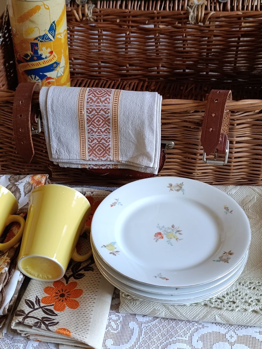 Vintage Picknickmand Van Optima England, Uniek & Duurzaam Gerestyled image 18