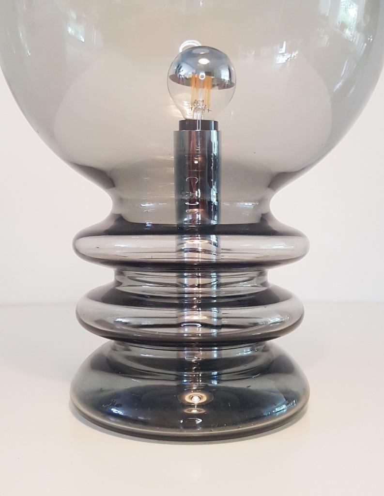 Vintage Bulb Moon Glazen Tafellamp Van Glashutte Limburg image 6