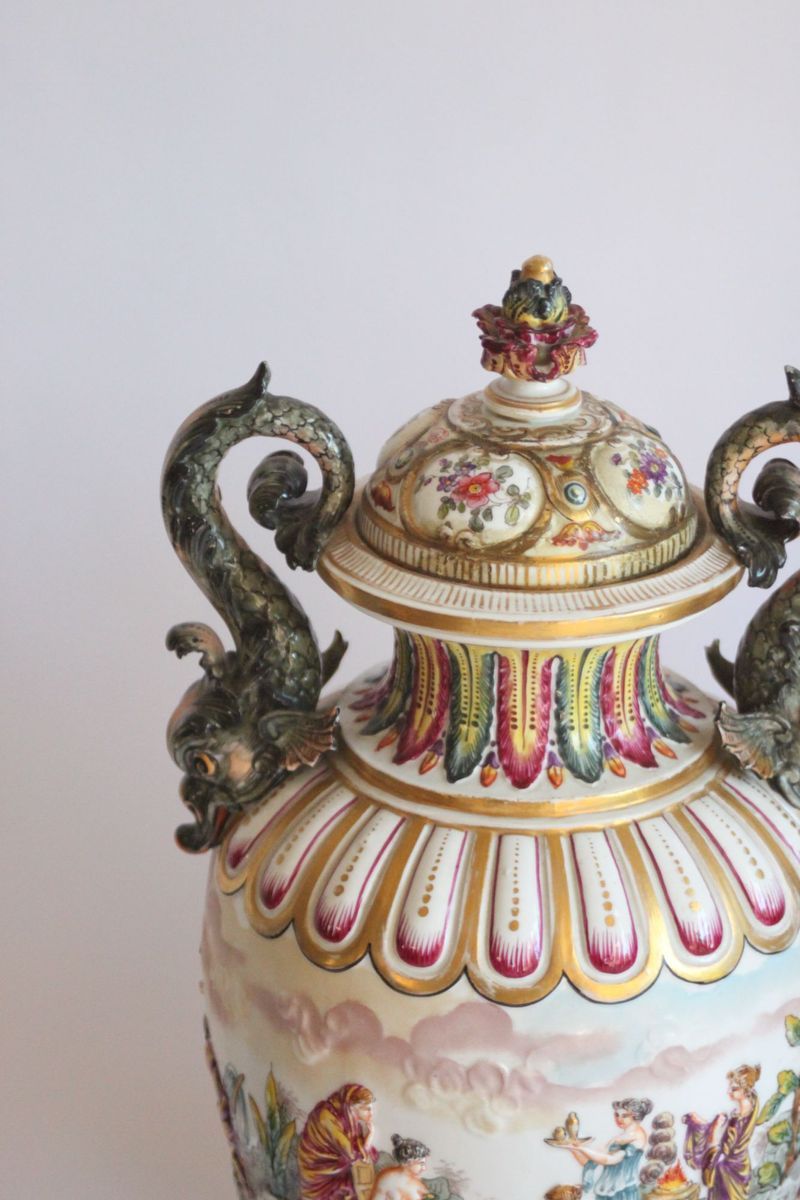 Capodimonte Vases, Late 19th, Set Of Two image 10