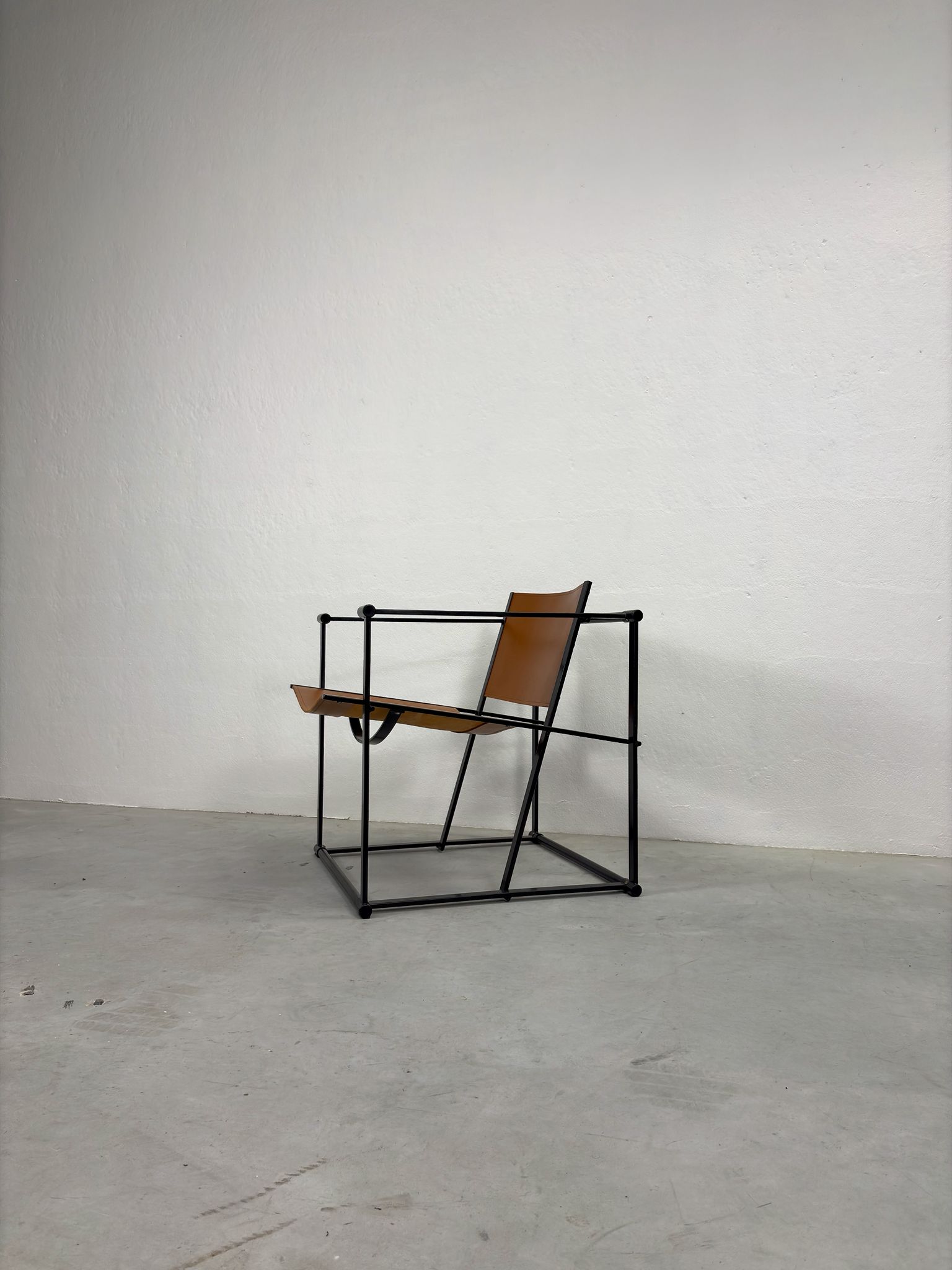 Vintage Pastoe Fm60 Fauteuil Cognac Tuigleer image 3