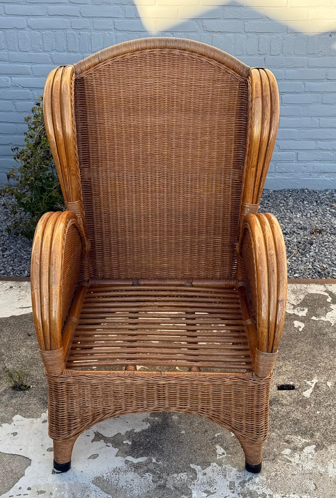 Vintage Wicker Armchair, image 10