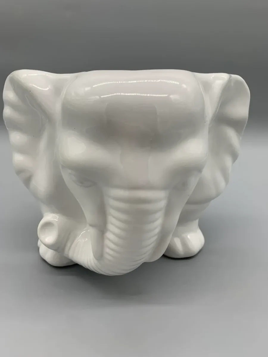 Grote Bloempot Olifant Wit image 2