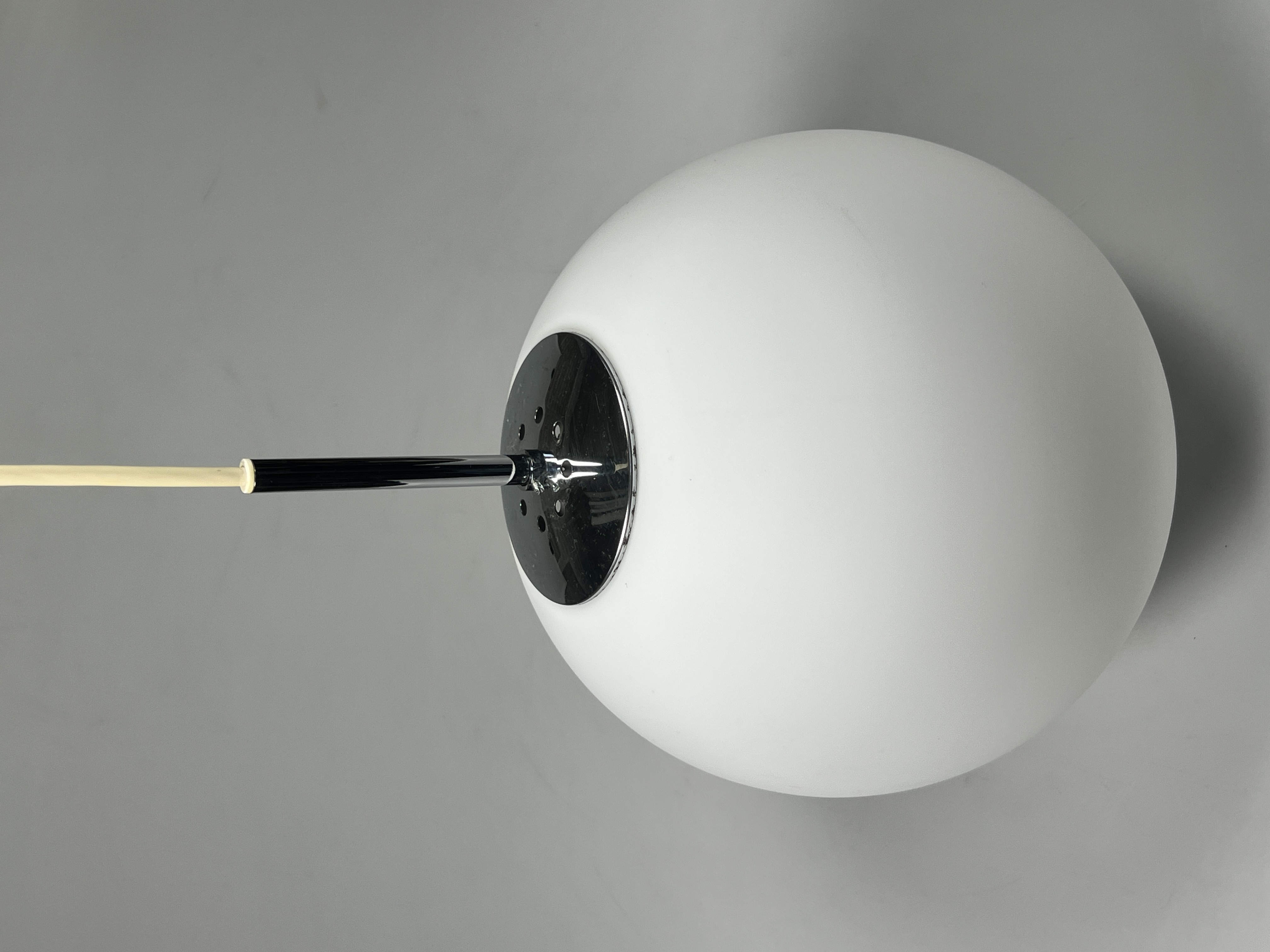 Vintage Glazen Bollamp / Hanglamp, Glashütte Limburg, Duitsland 1960's image 12