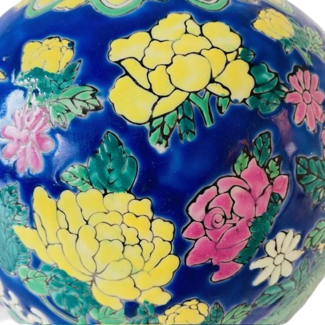 Mid-century Vintage Oosterse Gemberpot Polychroom Keramiek 1950’s image 4
