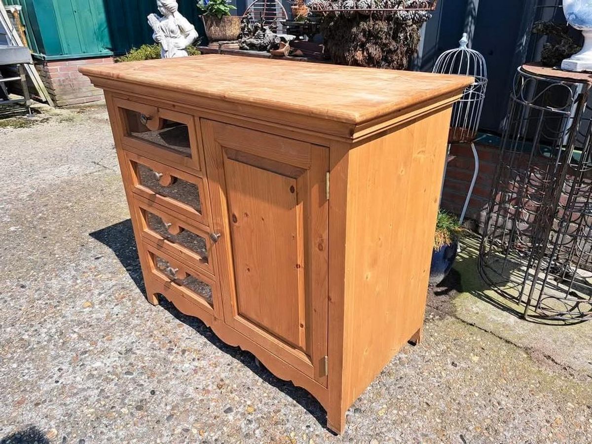 Grenen Ladekast, Dressoir, Commode Afm. 109x55cm En 94cm Hoo image 4