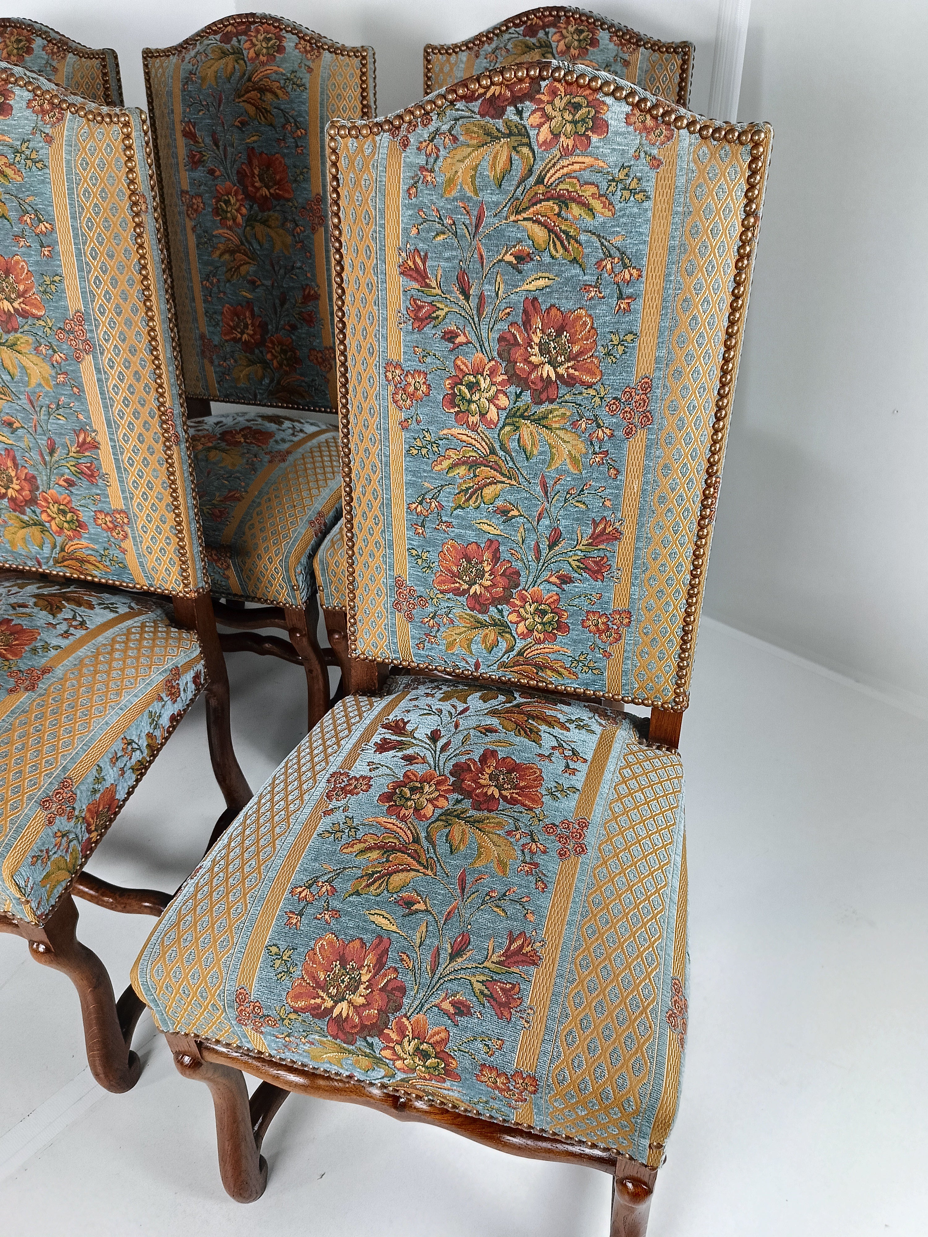 Beech Os De Mouton Tapestry Chairs (Set Of 6) image 6