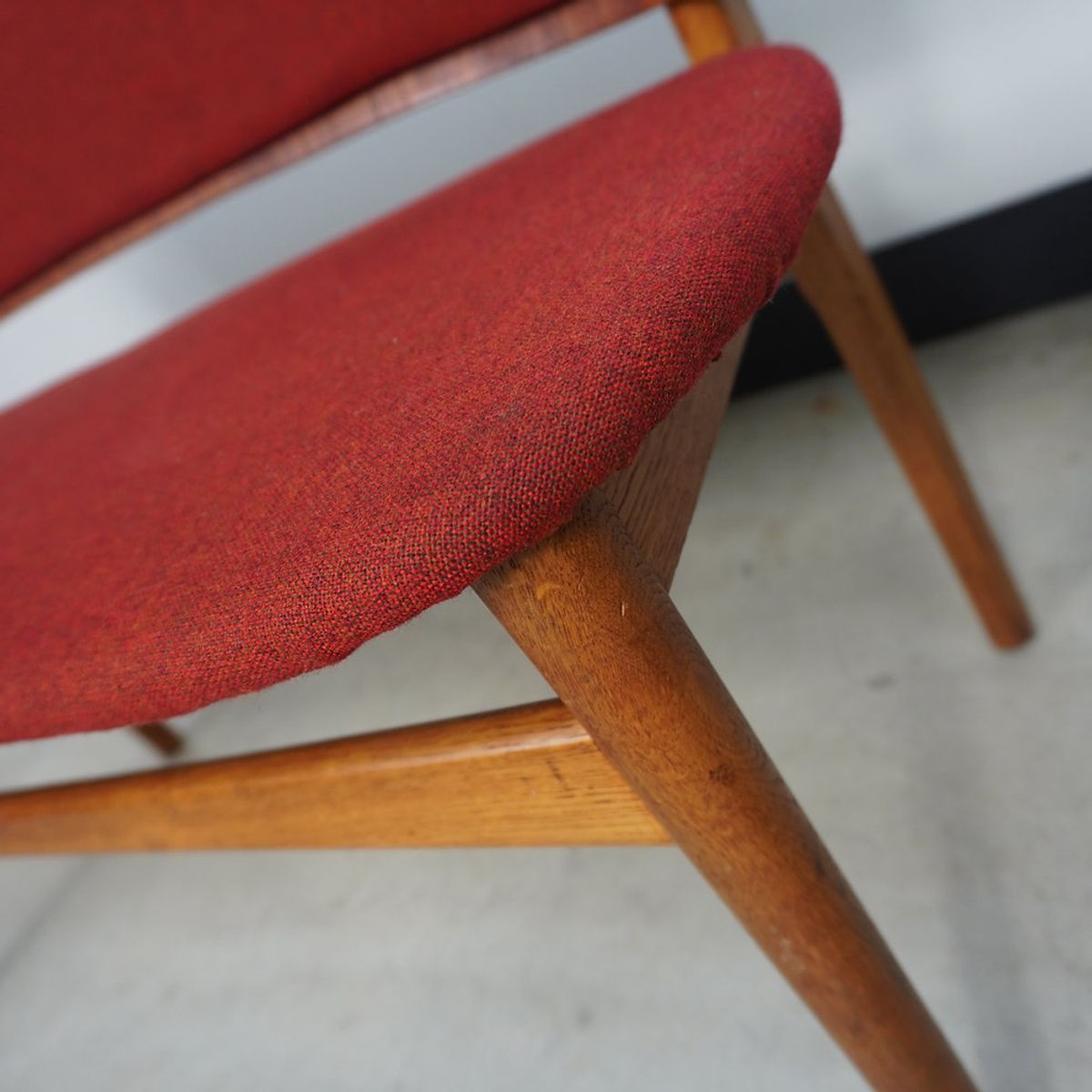 Rare Teak And Oak Bench By Arne Hovmand-olsen For Bramin Denmark, 1950s image 5