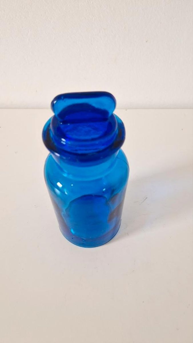 * Vintage Apothekers Pot Kobalt Blauwe Apothekers Potje image 4