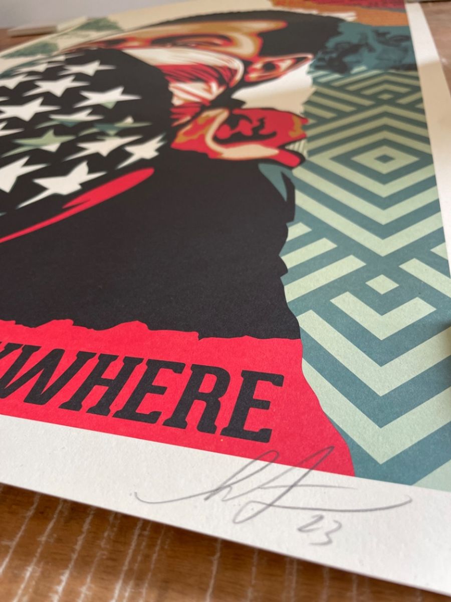 Shepard Fairey Obey Americat Riot, Signed And Dated By Artist image 14
