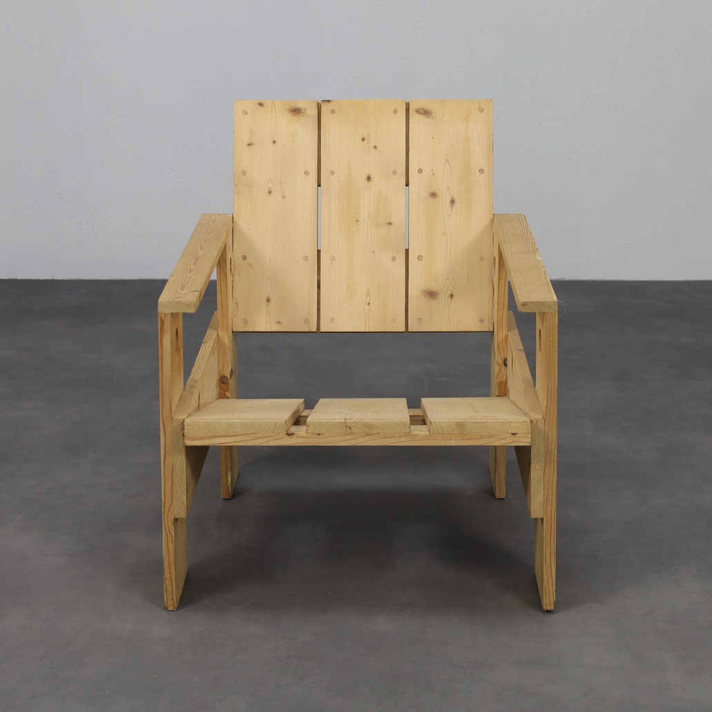Crate Lounge Chair, In The Style Of Gerrit Rietveld, 1980s. image 3