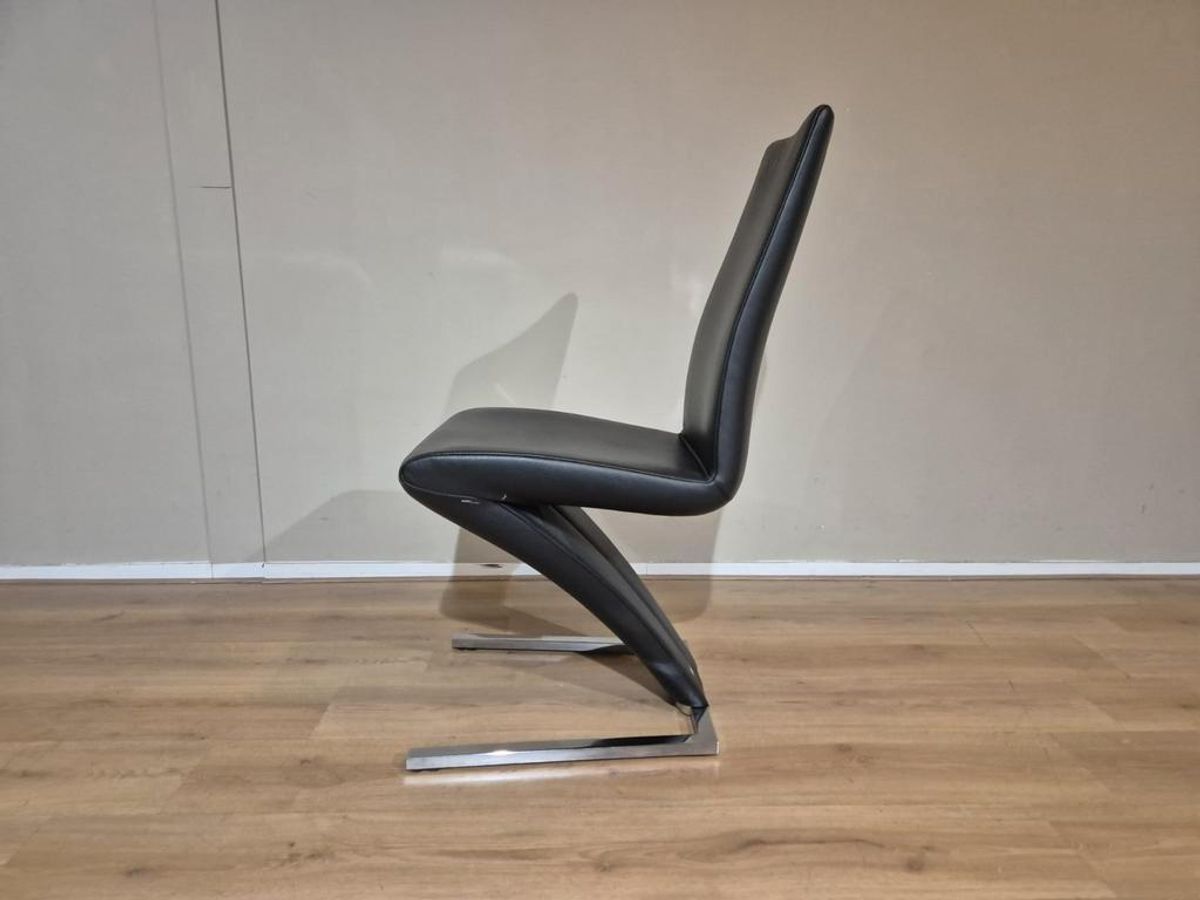4x Rolf Benz 7800 - Eetkamerstoelen - Nieuwstaat - Zwart-wit image 7