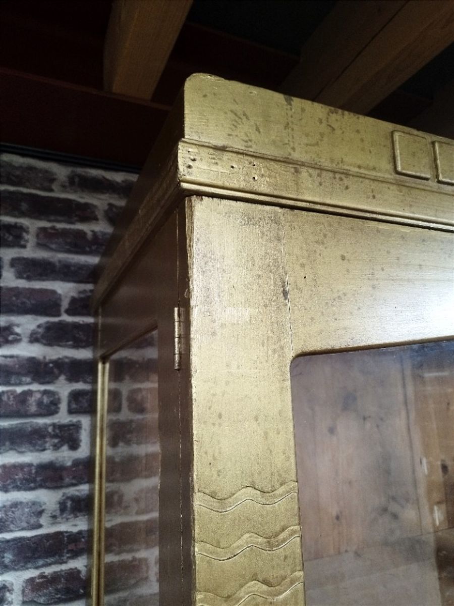 Oude Vitrinekast / Schoolkast / Apothekerskast / Buffetkast image 3