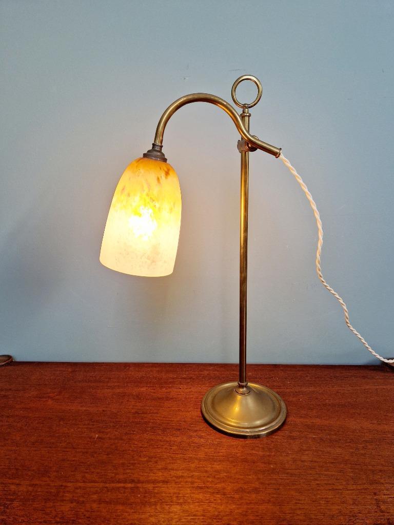 Art Deco Bureaulamp, Gesigneerd Schneider, 1920 image 5