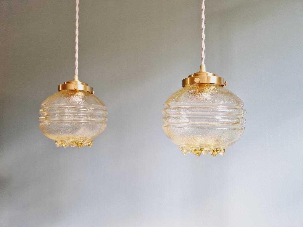 Space Age Gele Transparante Glazen Suspensie (13 Beschikbaar) image 12