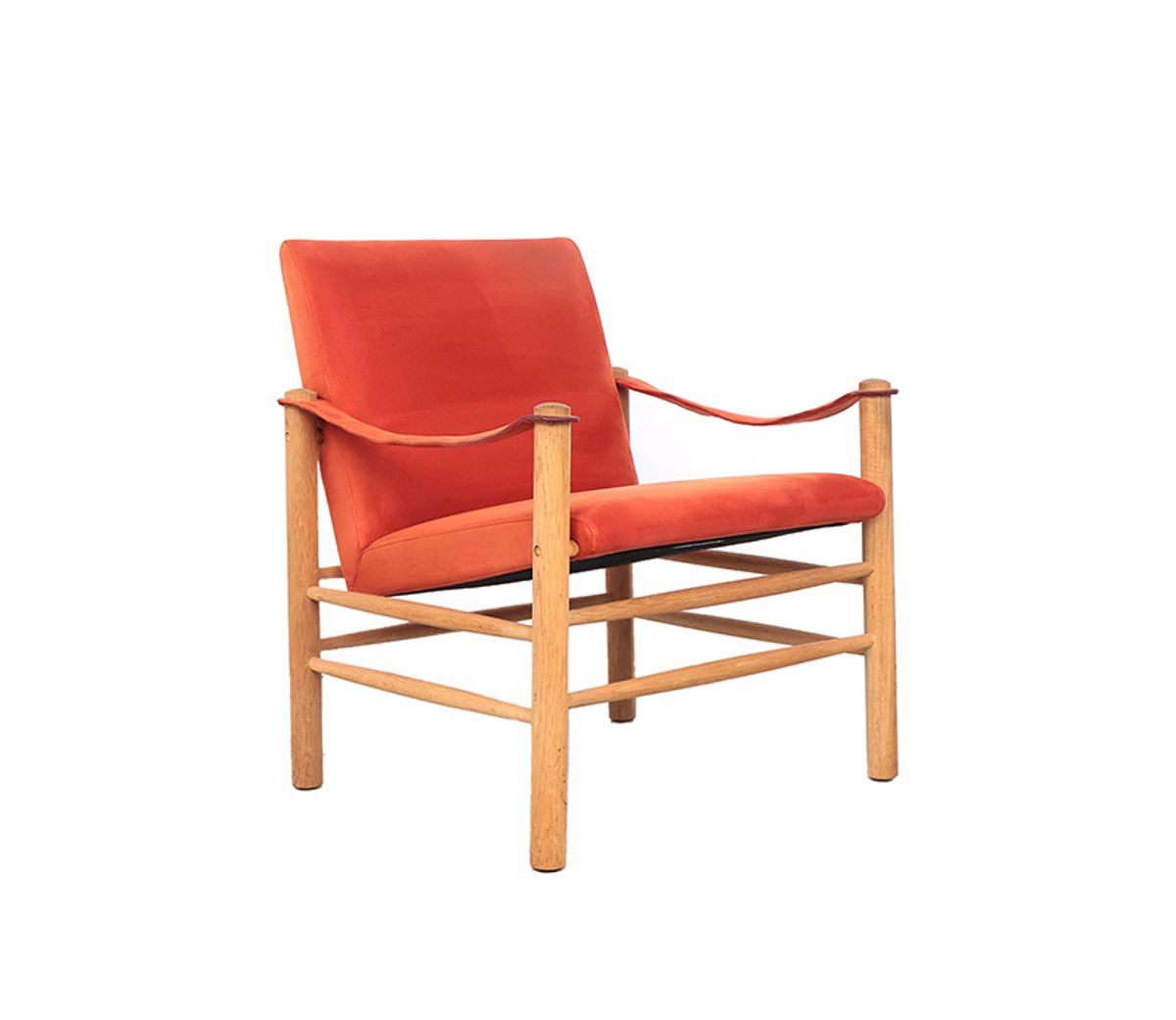 Safari Stoelen Van Eikenhout, Skipper Møbler 1980s image 3