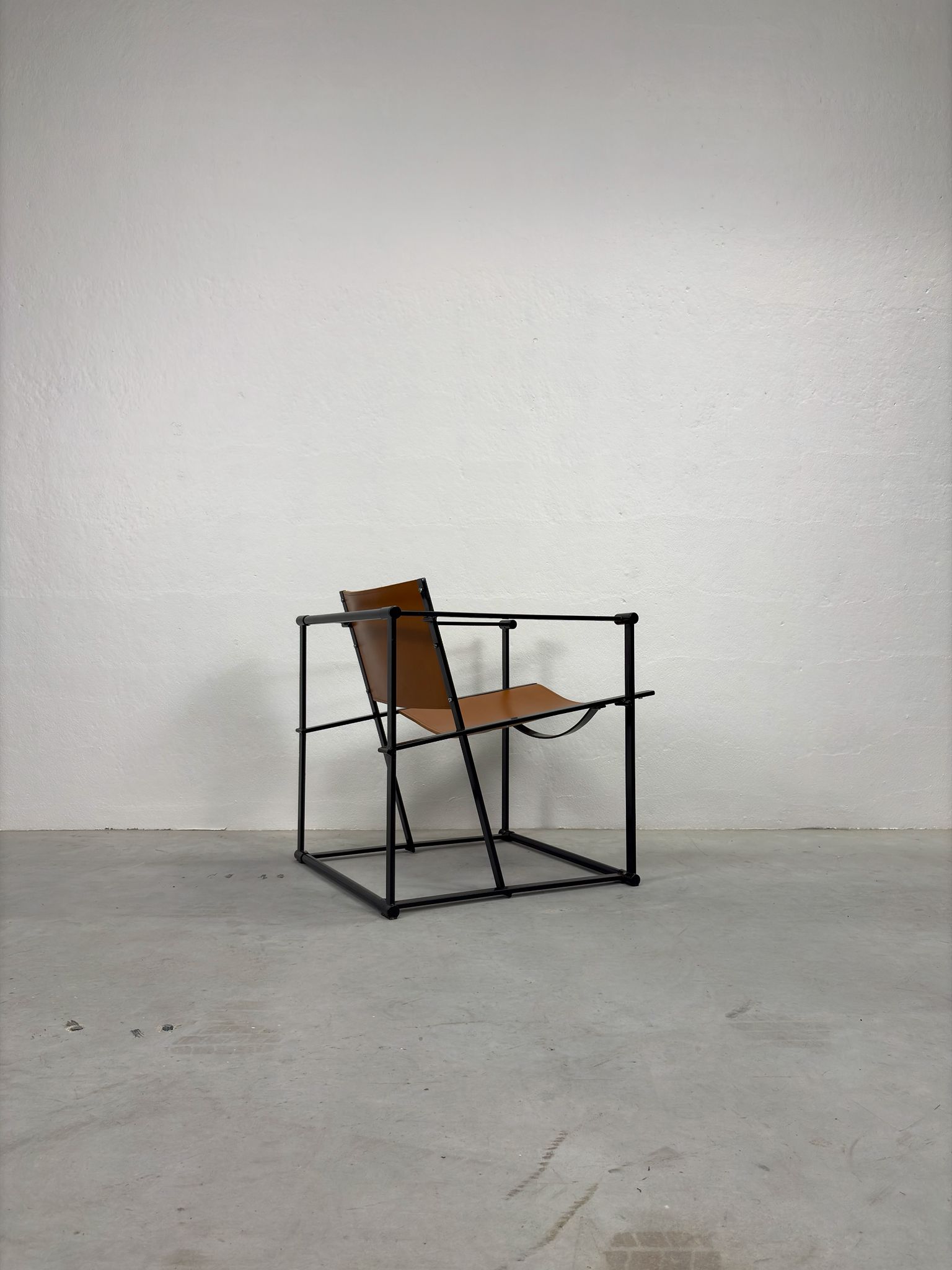 Vintage Pastoe Fm60 Fauteuil Cognac Tuigleer image 5