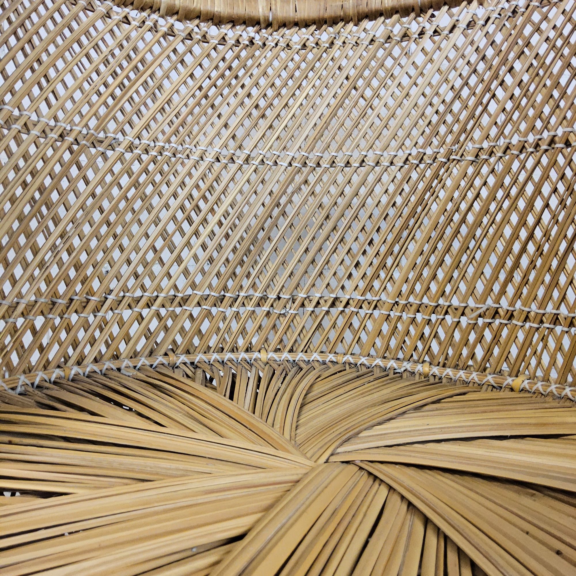 Vintage Geweven Rotan / Rattan Stoel / Luie Bohemian Stoel ( Lazy Rotan Chair ) image 8