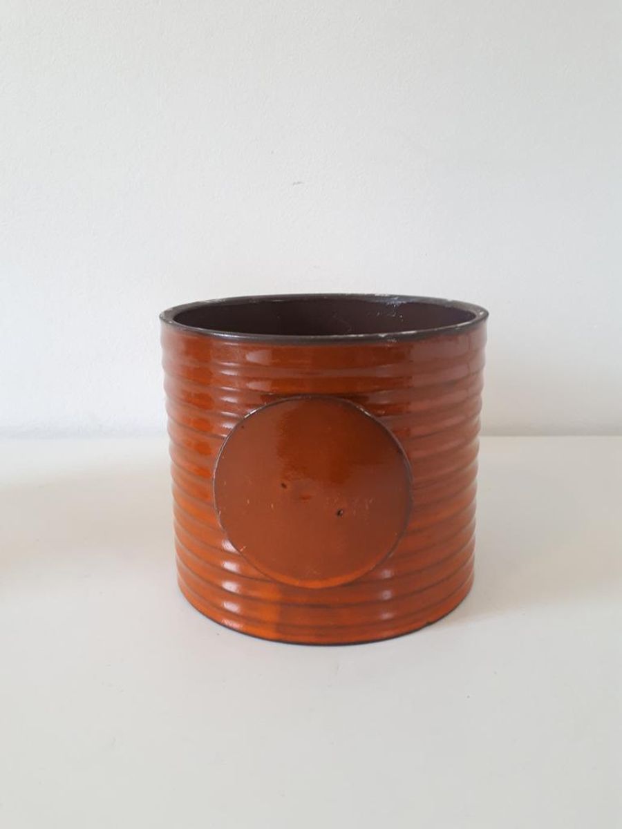 Vintage Oranje Bloempot image 2
