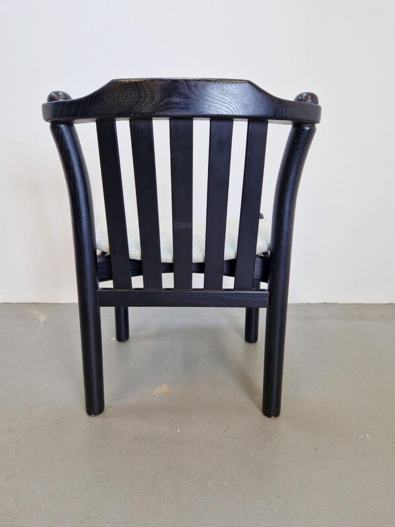 Set 4 Postmodern Eetkamerstoel Wol '70 Refurbished Brutalist image 12