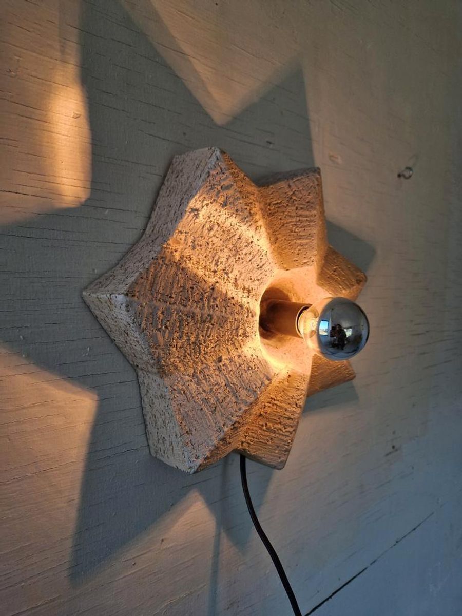 Vintage Keramiek Stervorm Wandlamp Jaren 70 Design. image 2