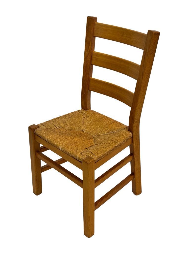 Vintage Set Van 6 Eetkamerstoelen Eiken En Riet Design image 23