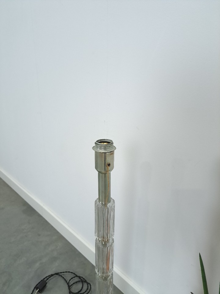 Jaren 70 Glazen Vloerlamp Met Chroom image 10