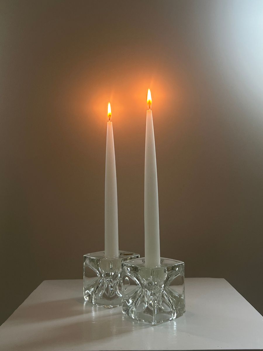 Vintage Glass Candle Holders – Set Of 2 By Rudolf Jurnikl image 4