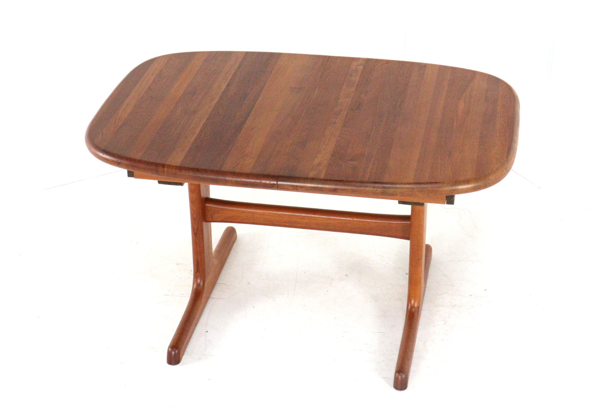 dyrlund Ovalen 1x Verlengbare Teak Eettafel Deens Vintage Massief Teak image 2
