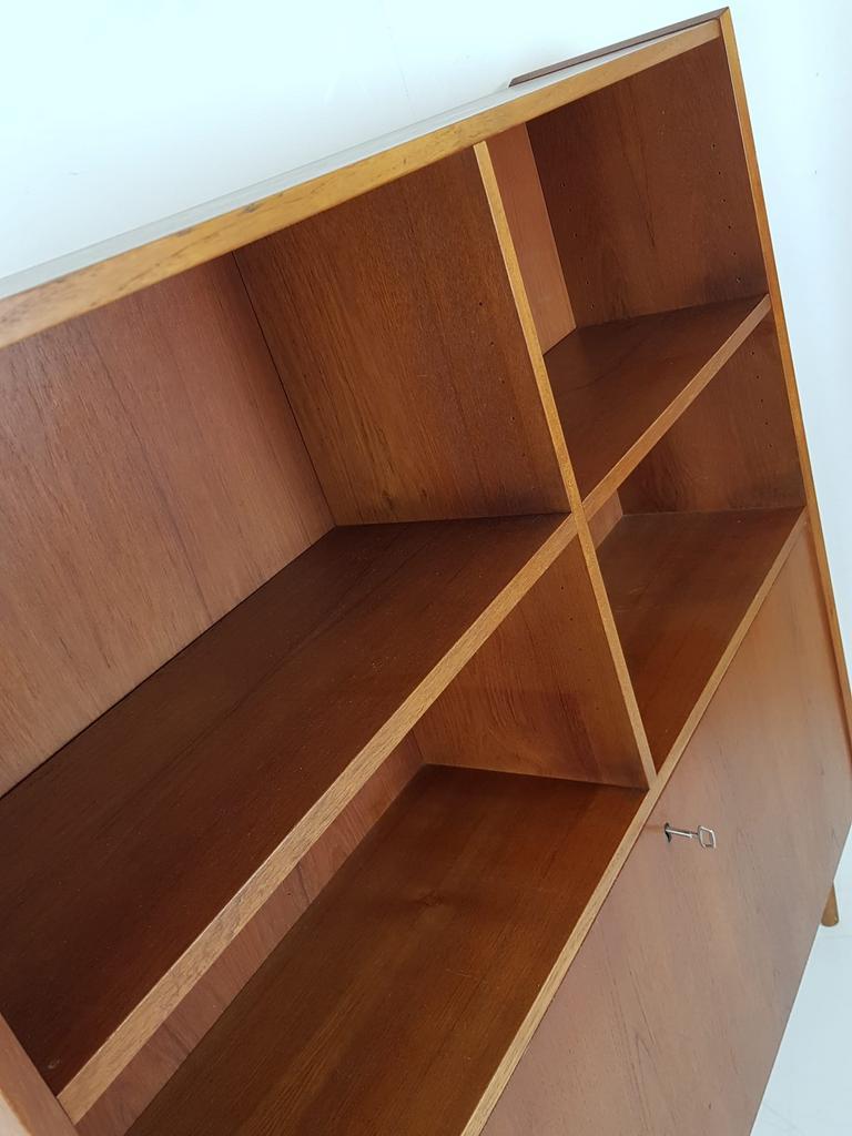 Vintage Deense Klep Kast | Wandkast | Teak Fineer image 9
